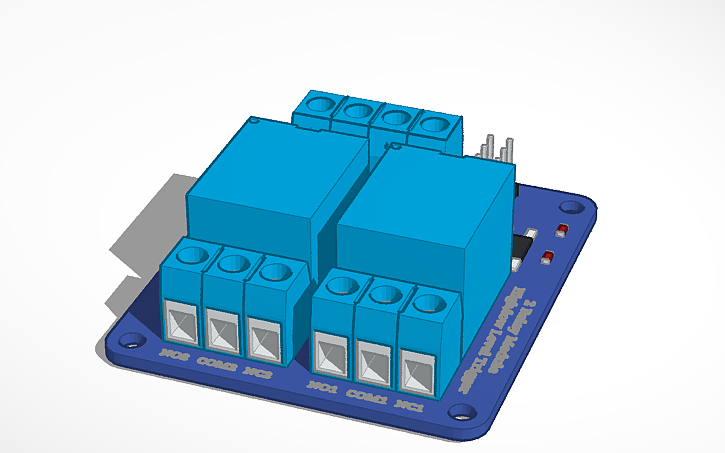 3D design Relay doble - Tinkercad