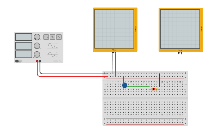 Circuit design Low Pass Filter - Tinkercad