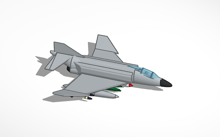 3D design F-4 Phantom - Tinkercad