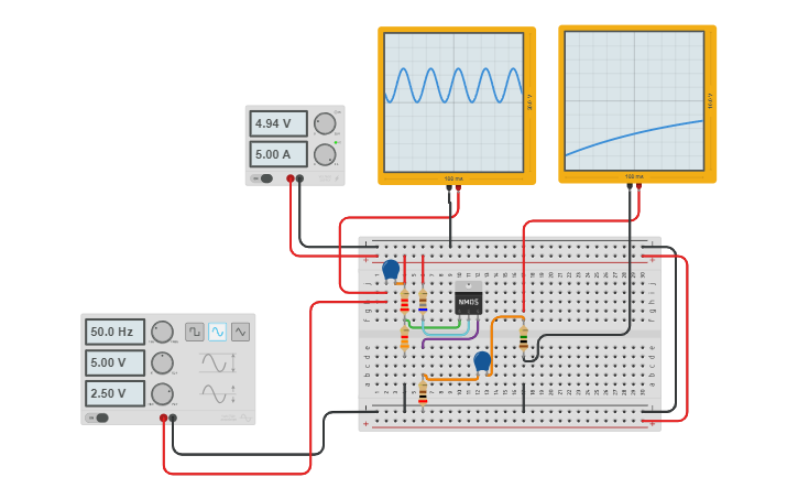 Circuit design FET_Rangkaian Amplifier_Rafie Fahim_2206028863 - Tinkercad