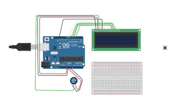 Circuit design arduino lcd - Tinkercad