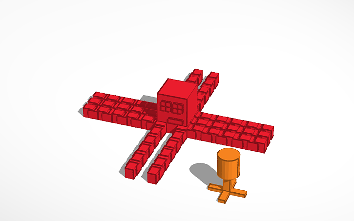 3D design Minecraft octopus | Tinkercad