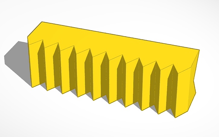 3D design Rack and Pinion 10T Rack - Tinkercad