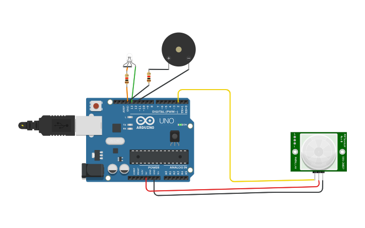 Circuit design IR SENSOR - Tinkercad