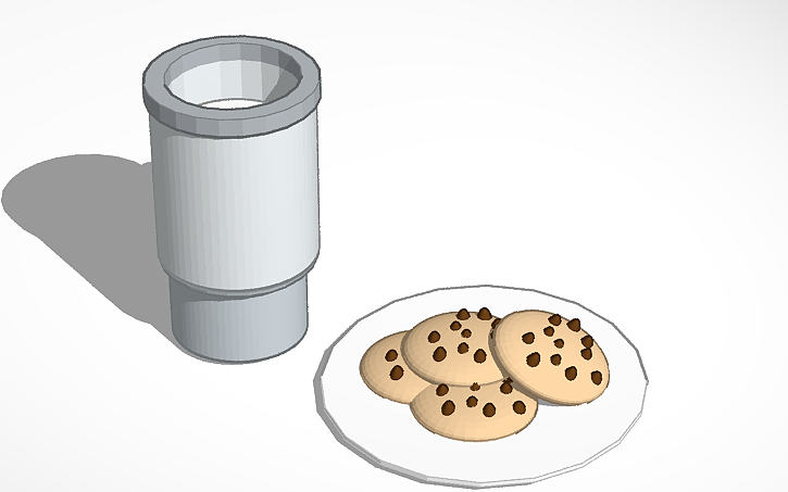3D design Milk & Cookies - Tinkercad