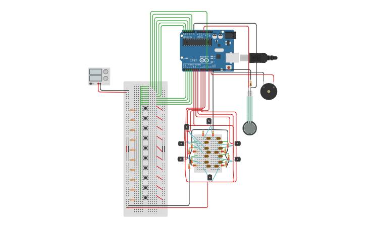 Circuit design New Elevator with 7 segment with force 24 Manual - Tinkercad