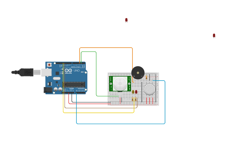 Circuit design Sensors - Tinkercad