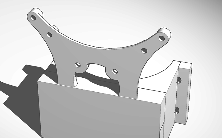 3D design VESA mount for Pipe -Front - Tinkercad