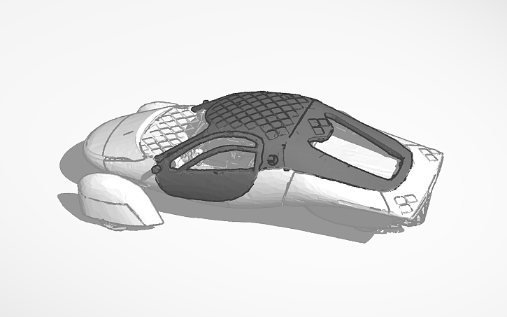 Aptera Line Drawing 3D design Aptera Electric Car - Tinkercad