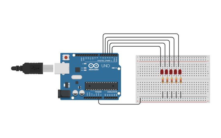 Circuit design Blinking LED - Tinkercad