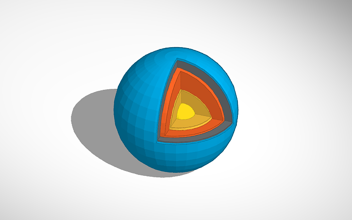3D design Earths Layers - 3D Model | Tinkercad