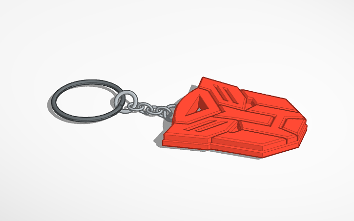 Autodesk Keychain 3D design Autobot Keychain - Tinkercad