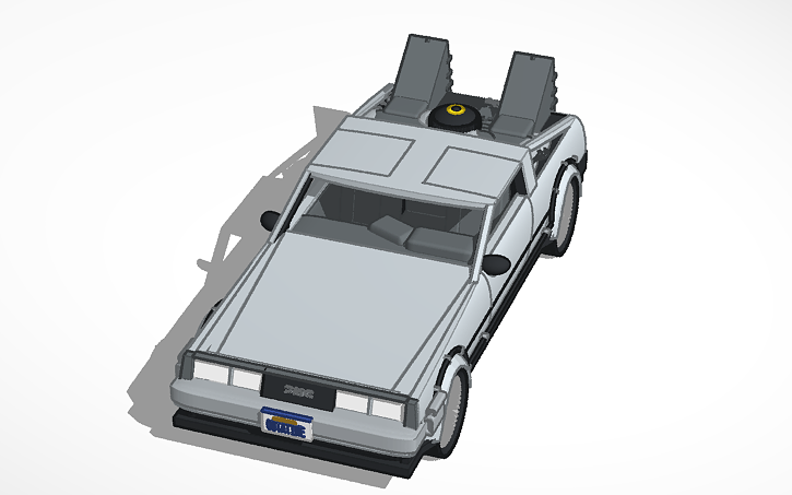 3D design Delorean DMC Time machine - Tinkercad