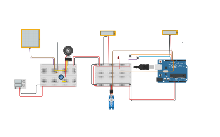 Circuit design Servo control based on motor speed | Tinkercad