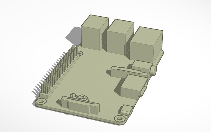 3D design raspberry pi - Tinkercad