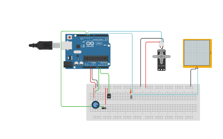 Circuit design Arduino Servo Motor - Tinkercad