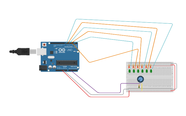 Circuit design Potenciador con Arduino - Tinkercad
