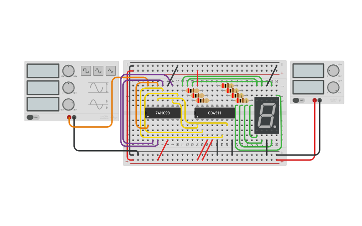 Circuit design Counter 0-9 - Tinkercad