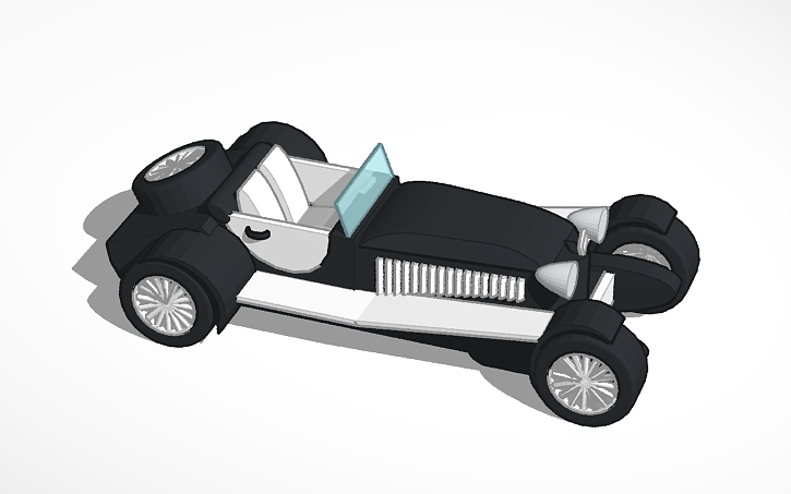 3D design Retro car - Tinkercad