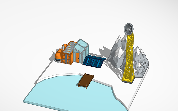 3D design arctic base v2 - Tinkercad