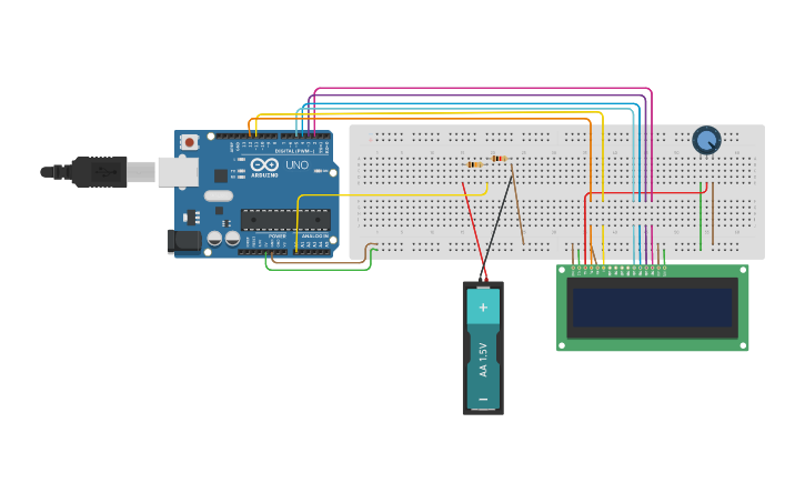 Circuit design VOLTMETRE - Tinkercad