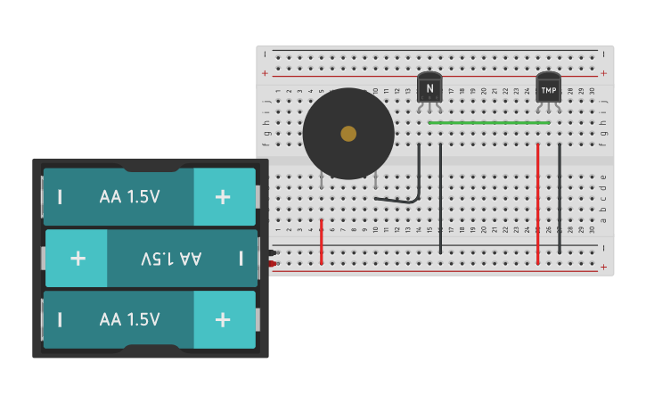 Circuit design Temperature sensor | Tinkercad