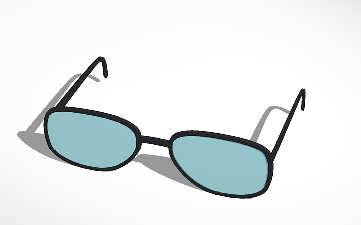 3D design Glasses made with SVG - Tinkercad