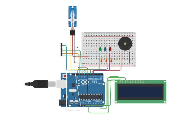 Circuit design RFID-замок на Arduino - Tinkercad