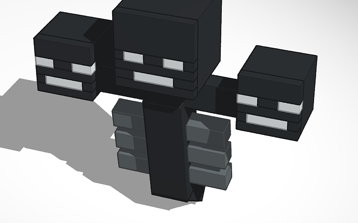 3D design minecraft wither - Tinkercad
