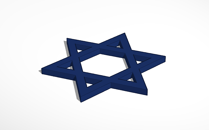 3D design Star of David - Tinkercad