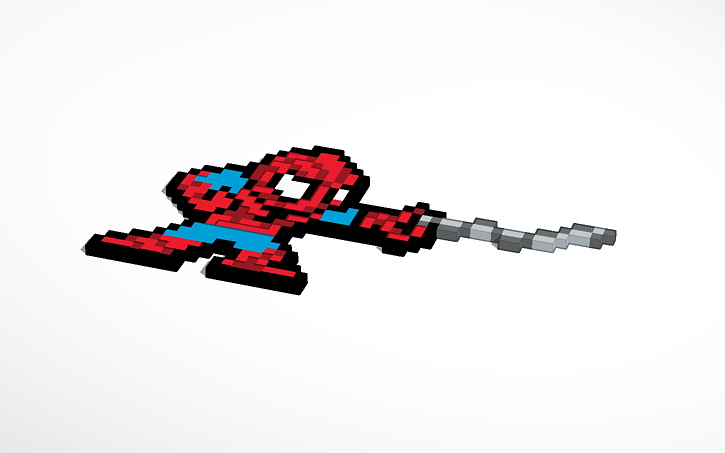 8-Bit Spiderman | Tinkercad