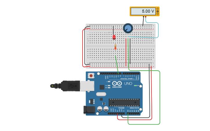 Circuit design Ex4.1-TP1 - Tinkercad