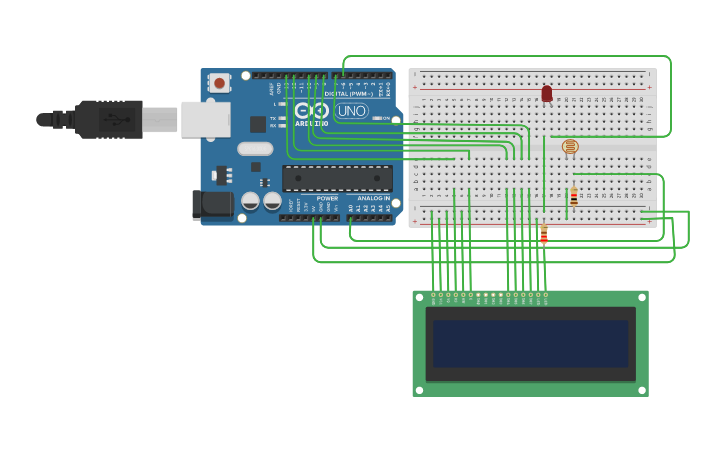 Circuit design LDR Activity - Tinkercad