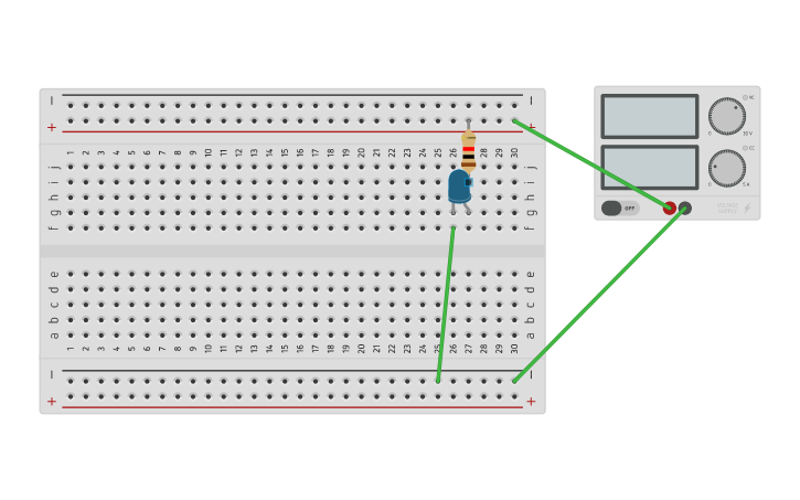 Circuit design LED circuit - Tinkercad