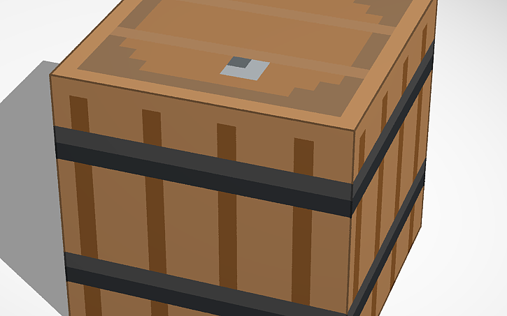 3D design Copy of Minecraft barrel - Tinkercad