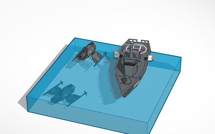 Destroyer And Stealth Boat Sharkbite Tinkercad - landing craft free roblox