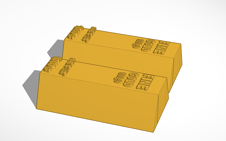 3D design Gold bar for whomever | Tinkercad