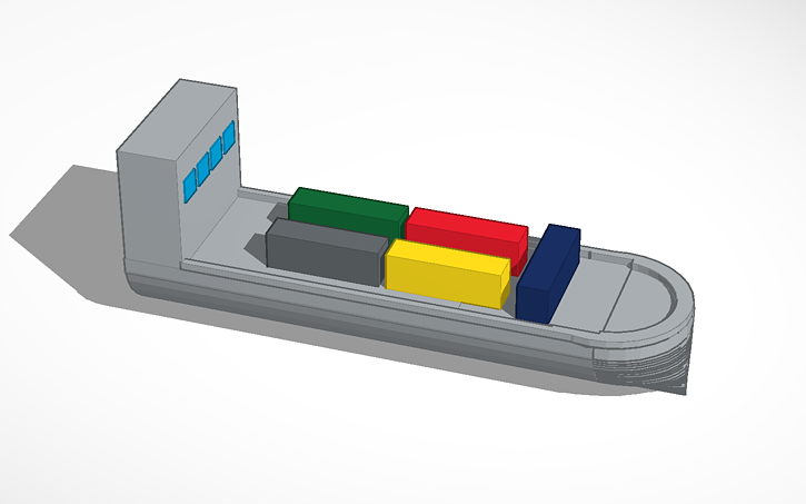 Cargo Boat Tinkercad