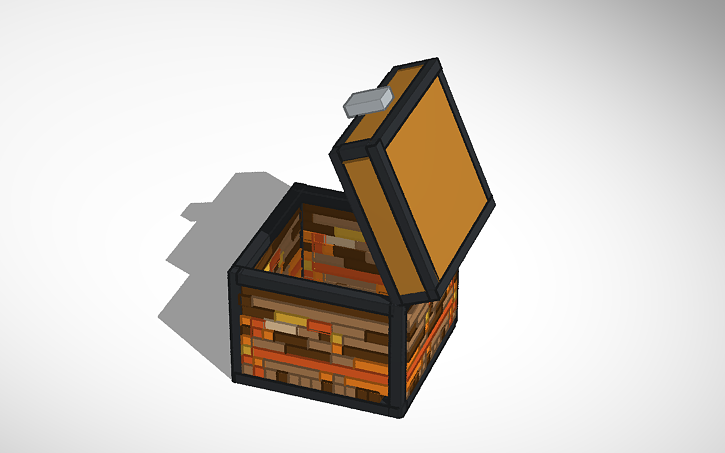 Minecraft Chest Render 3D design minecraft chest | Tinkercad
