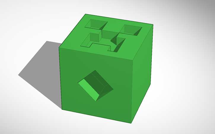 3D design Minecraft Creeper Model [head] | Tinkercad