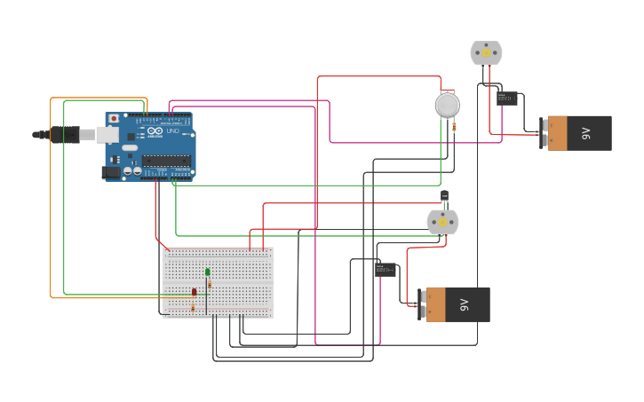 Circuit design Kipas Angin Super Saiya - Tinkercad