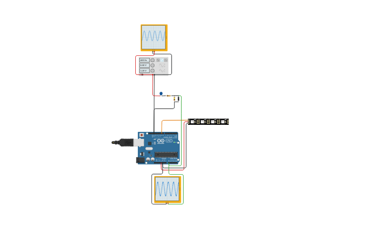 Circuit design Arduino Line-Level sound level input - Tinkercad