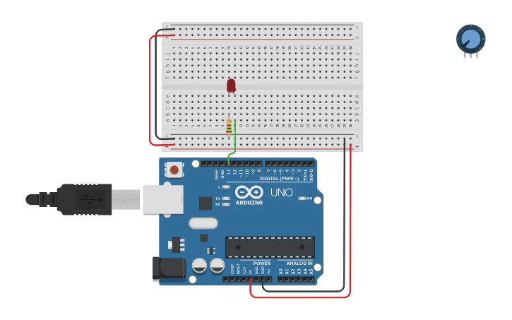 Circuit design Blink - Arduino - Tinkercad image.