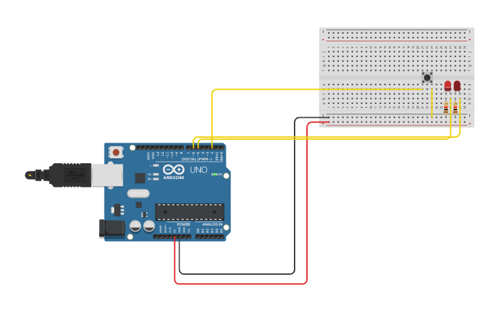 Circuit design Arduino Port Manipulation sketch3 | Tinkercad