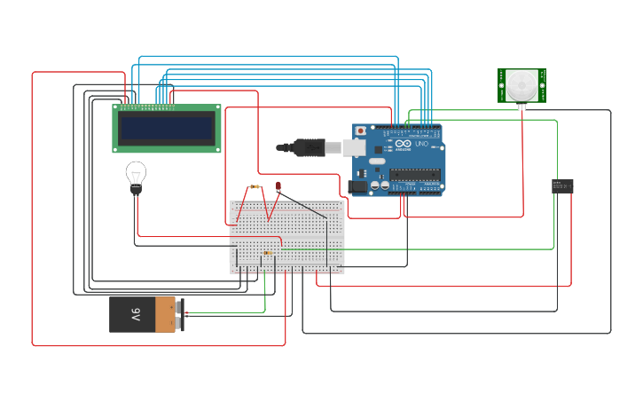 Circuit design Automatic Room Lights using Arduino and PIR Sensor ...