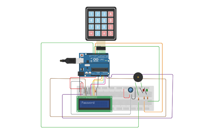Circuit design IOT LAB EXAM - Tinkercad