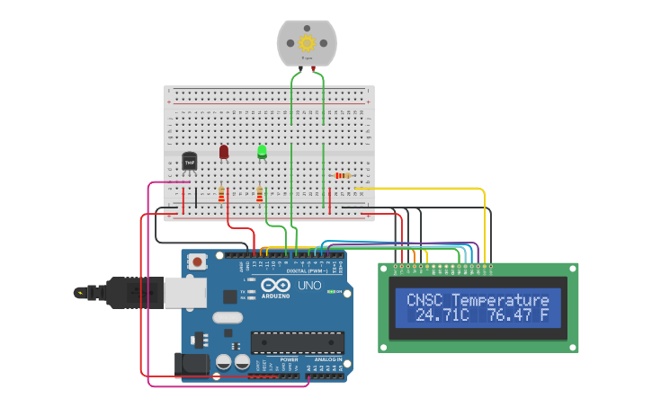 Circuit design Temperature Sensor w/ DC Motor Drive by Jericho Quinones ...