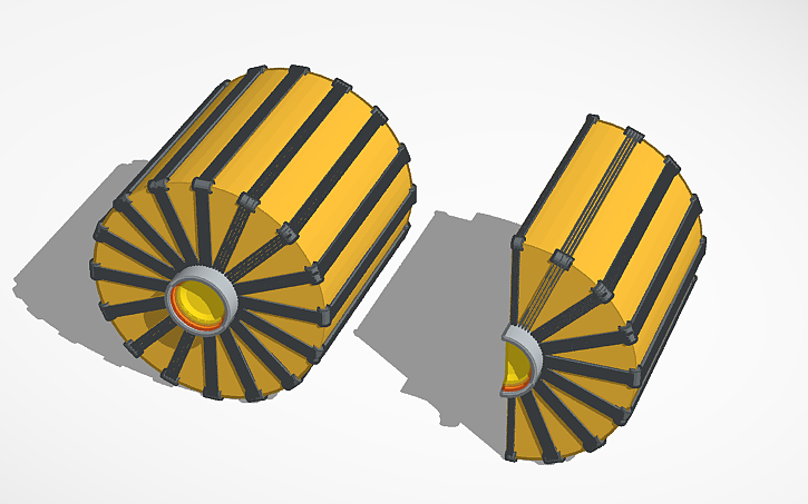 3D design electron plasma engine - Tinkercad