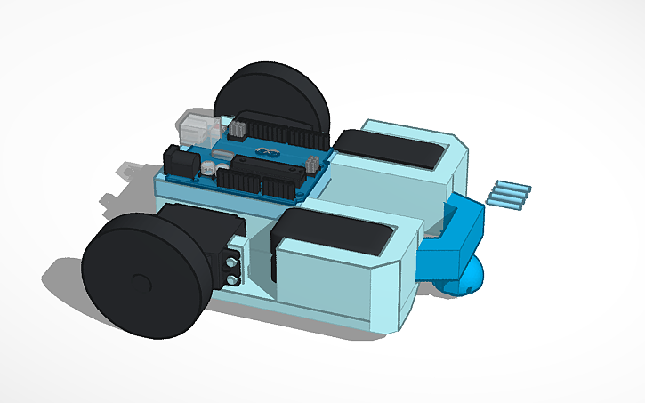 3D design Segunda Iteración Carcasa Coche Arduino - Tinkercad