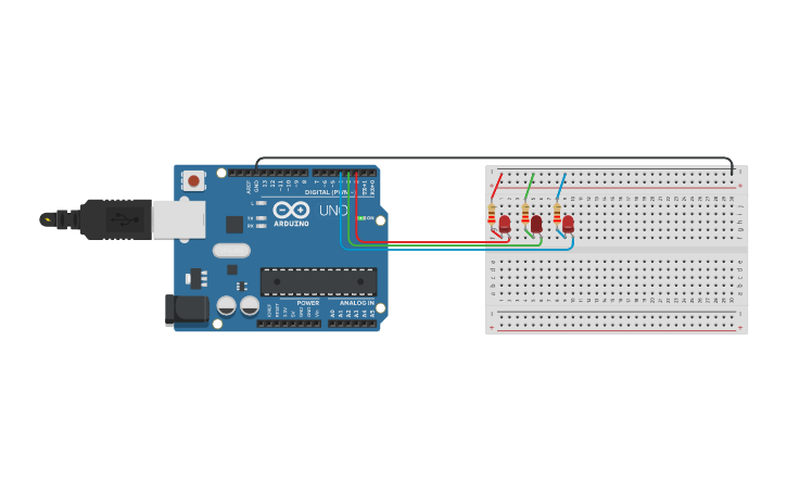 Circuit design Lab1_Multiple_LEDs - Tinkercad